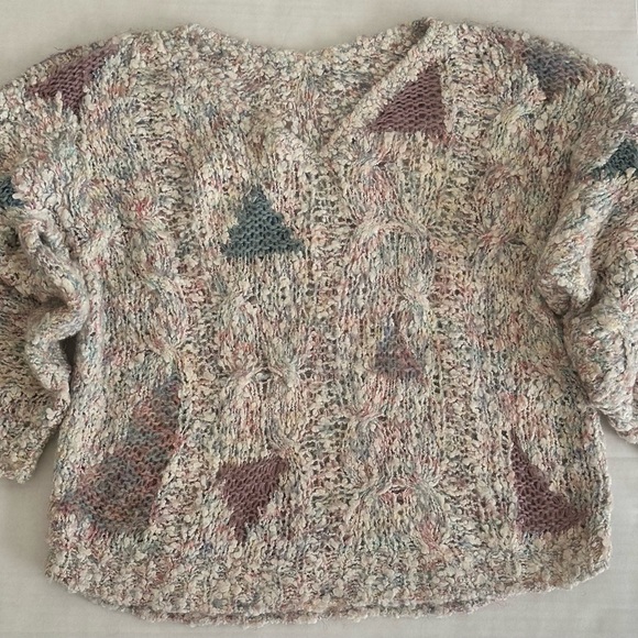Sweaters - Women’s Lightweight Vintage Multicolored Pullover Sweater Size M
